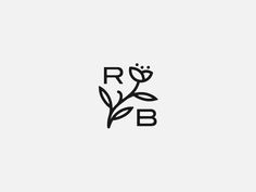 Rogue Blossom Cannabis Farm by Paul Amerson logo design monogram flower typography black and white branding